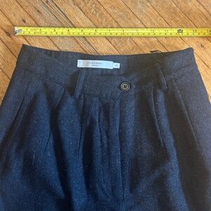 Wool high waisted trousers